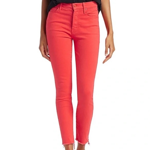 Free People Mother Denim High Waisted Rascal Ankle Fray in Chalk It Up size  30 - Picture 3 of 8